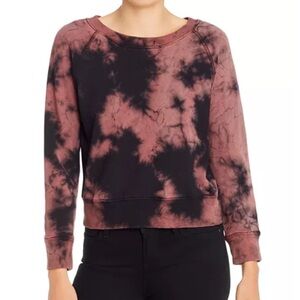 MOTHER The Shrunken Square Tie-Dye Sweatshirt.